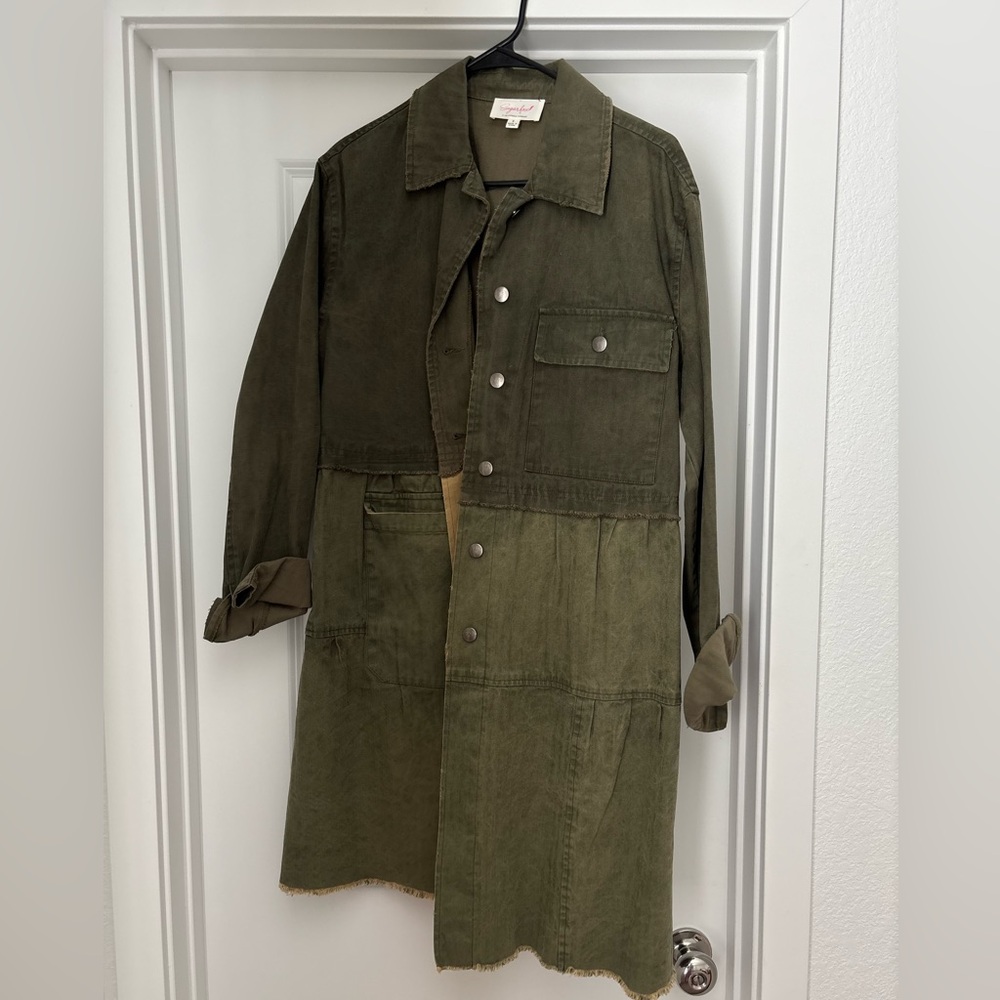 Olive Patchwork Utility Jacket